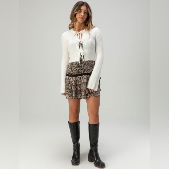 West of Melrose- Tie-Front Cardigan - Picture 2 of 5